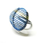 Stacey Bentley Ring- Blue Enamel and Gold
