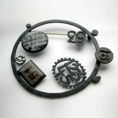 Numbers Brooch No.2 by Nicola Becci