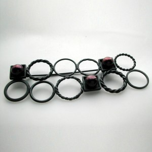 Long Circles & Squares Brooch by Nicola Becci