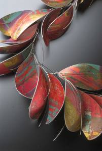 Large Dyed Aluminium Necklace by Jane Adam