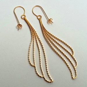 Gold 'Cloud' Earrings by Clara Breen