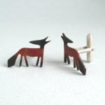Copper Fox cufflinks by Becky Crow
