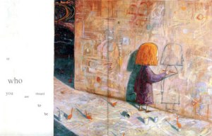 Beautiful illustration "Self Portrait" by Shaun Tan from The Red Tree