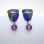 Tartan Inspired Drop Earrings