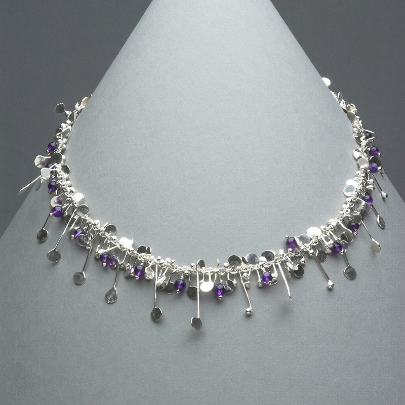 Fiona DeMarco - Blossom Wire Necklace with Amethyst 