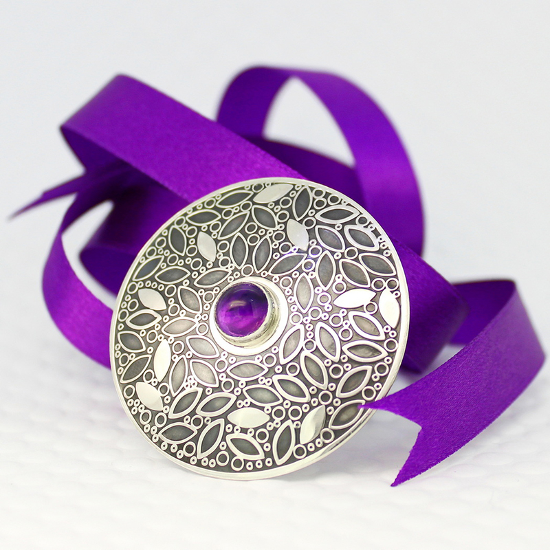 John & Dawn Field - Amethyst Brooch