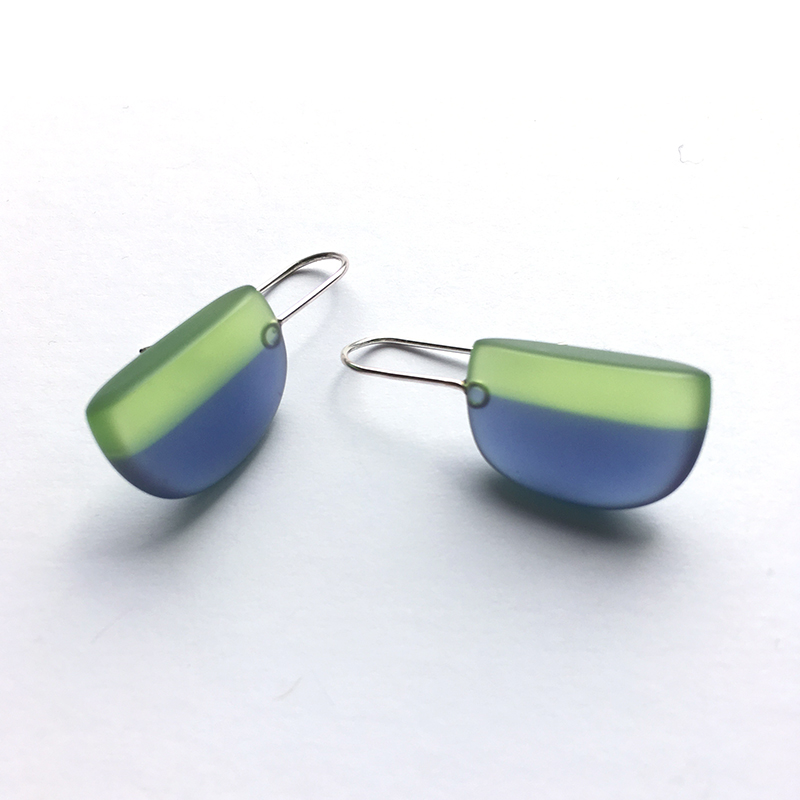 Kathie Murphy - Lime/Lilac Resin Earrings