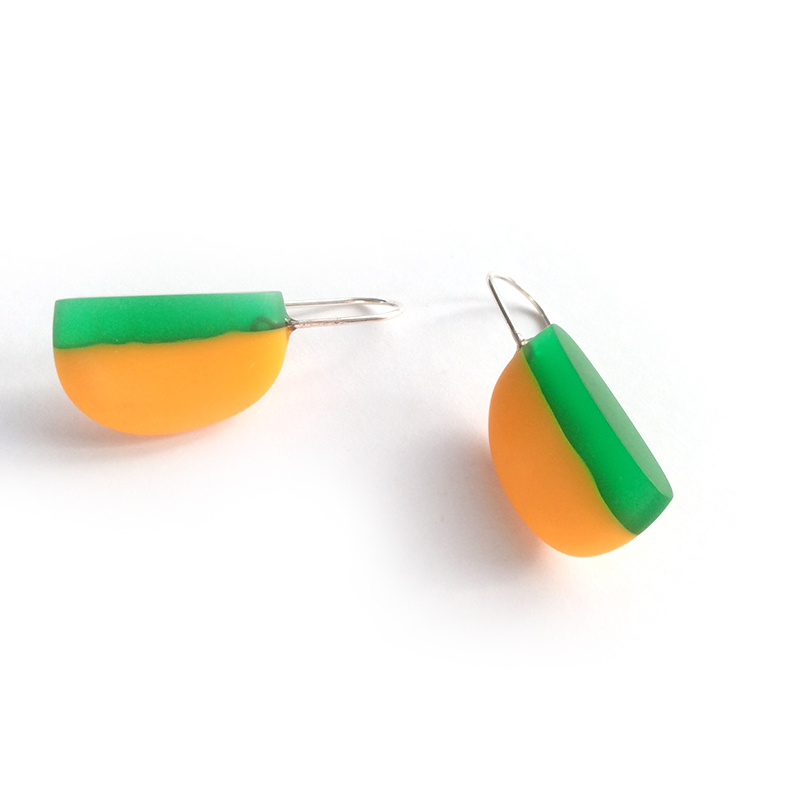 Kathie Murphy - Green/orange earrings