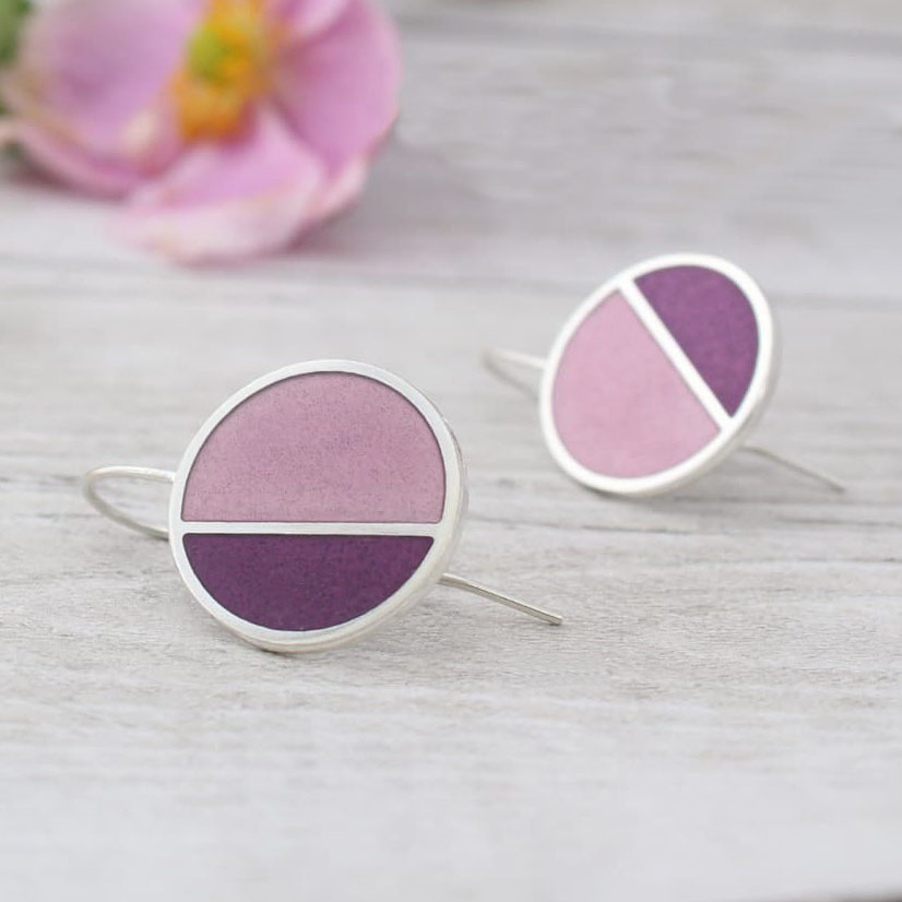Kokkino - Purple Horizon Drop Earrings