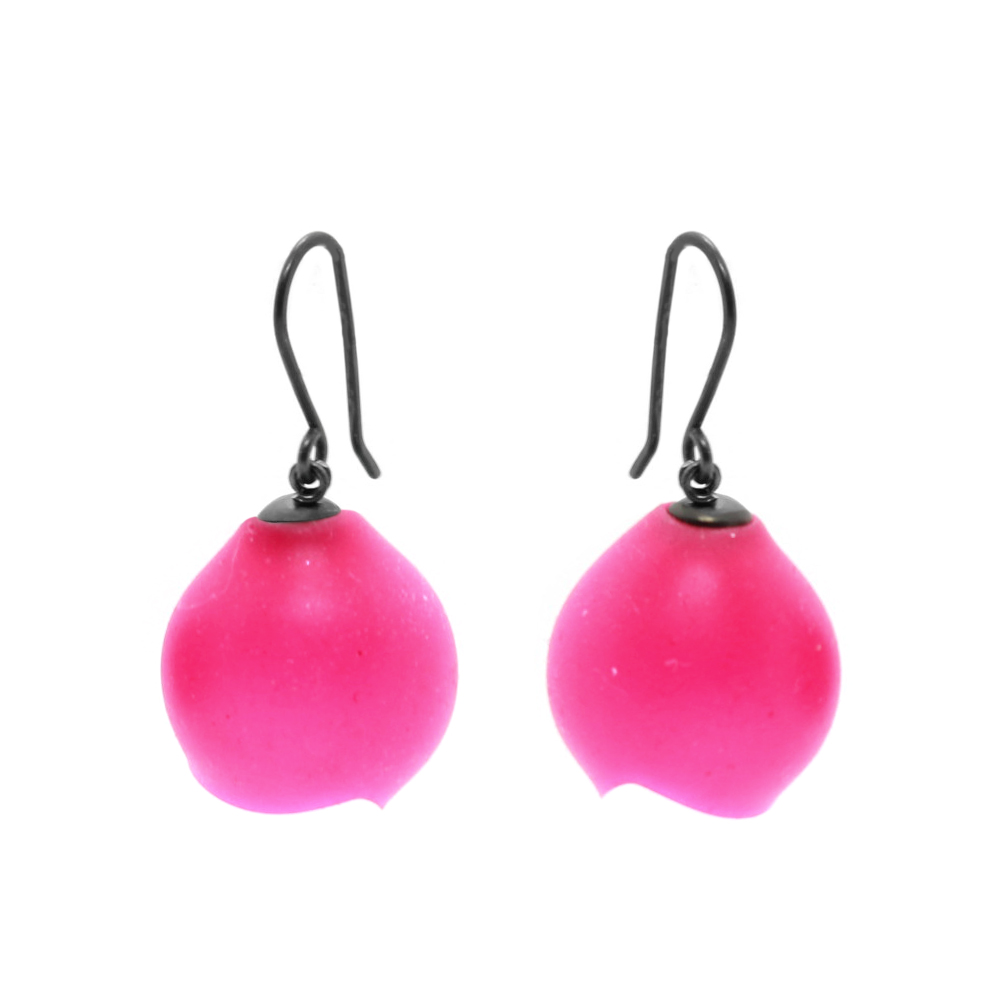 Pink Silicone Earrings by Jenny Llewellyn