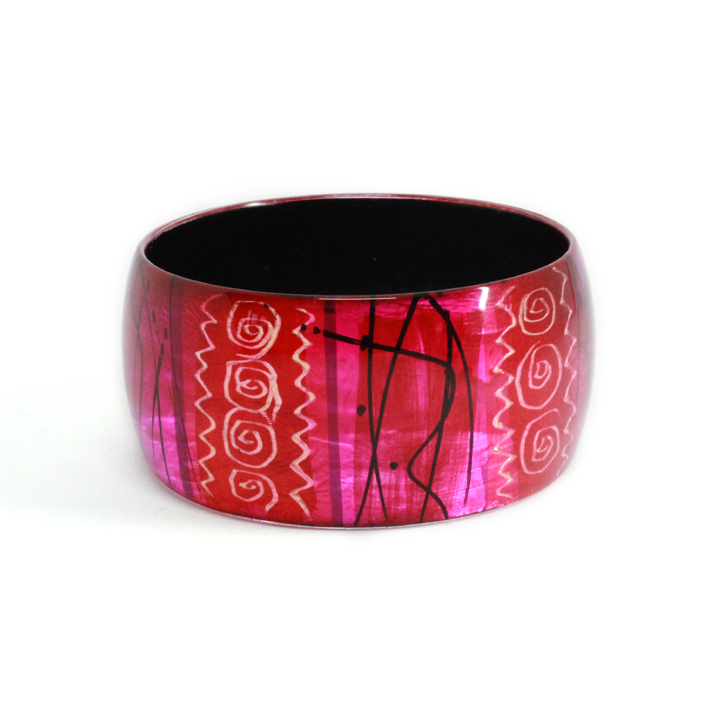 Slim Wide bangle Pink by Gail Klevan