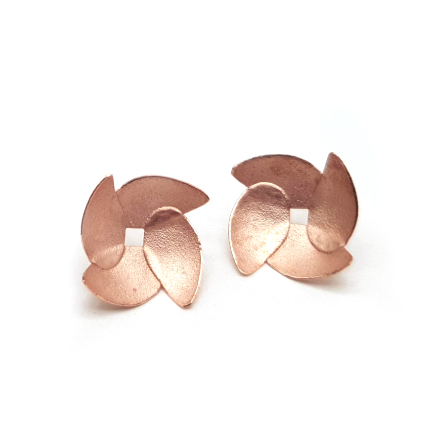 Rose Petal Earrings by Donna Barry