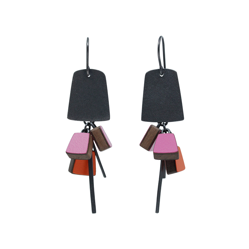 Bell Cluster Earrings - Pink by Emily Kidson