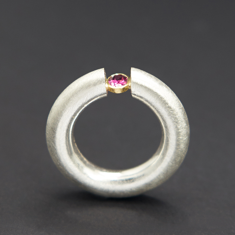 Pink Tourmaline Noto Ring by Yvonne Gilhooly